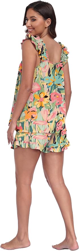 Floral Green Pink