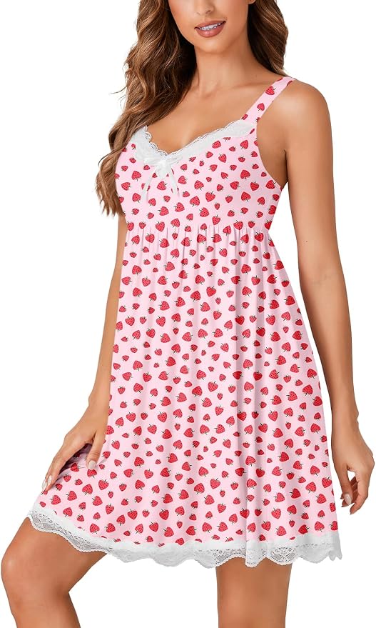 Pink Strawberry Print
