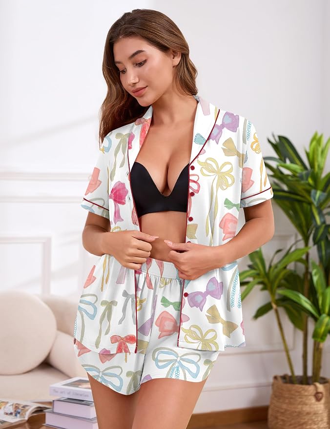 White Bow Print