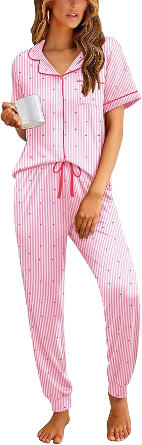 Pink Stripe Heart
