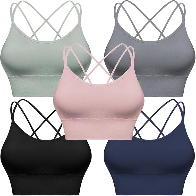 5 Pack-black+navy Blue+light Grey+nude+green