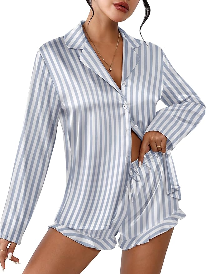 Striped Grey Blue