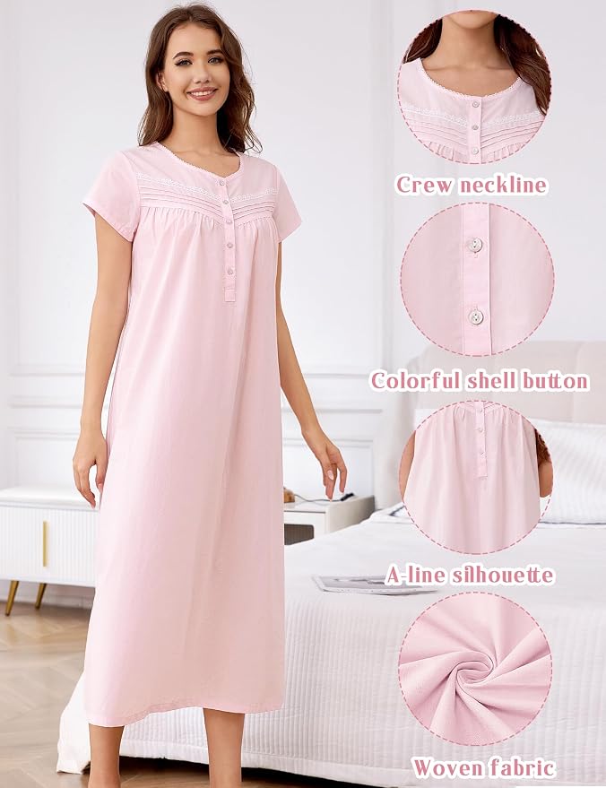 Woven-100% Cotton Sweet Pink