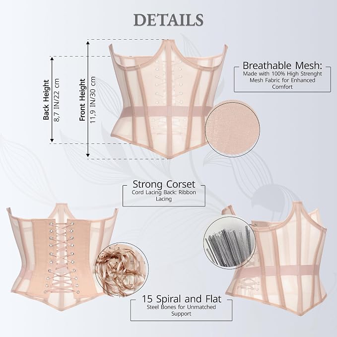 Short Torso Beige - Measure Your Body & Use the Size Chart!
