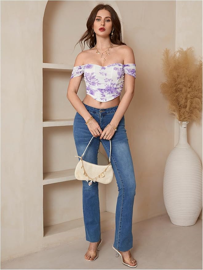 White and Purple Floral