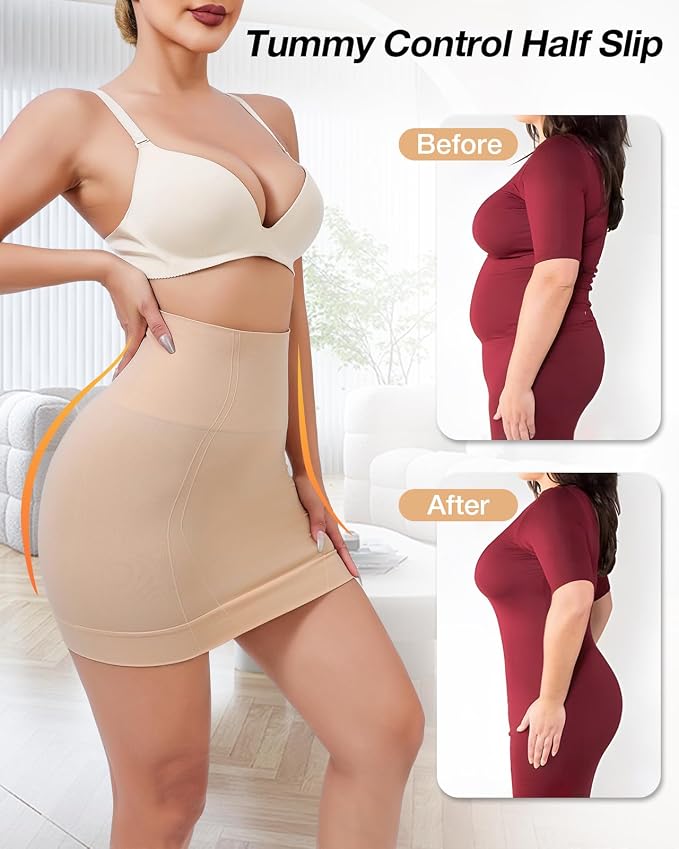 Black-half Slip With Non Slip Strip