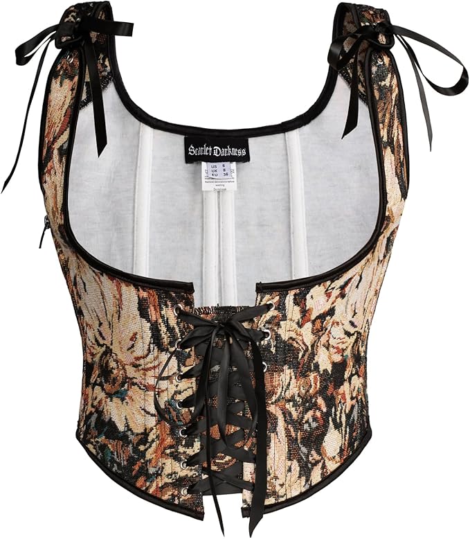 Black Brown Floral