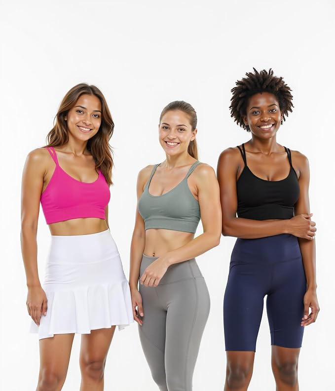 3 Pack-black+white+hot Pink