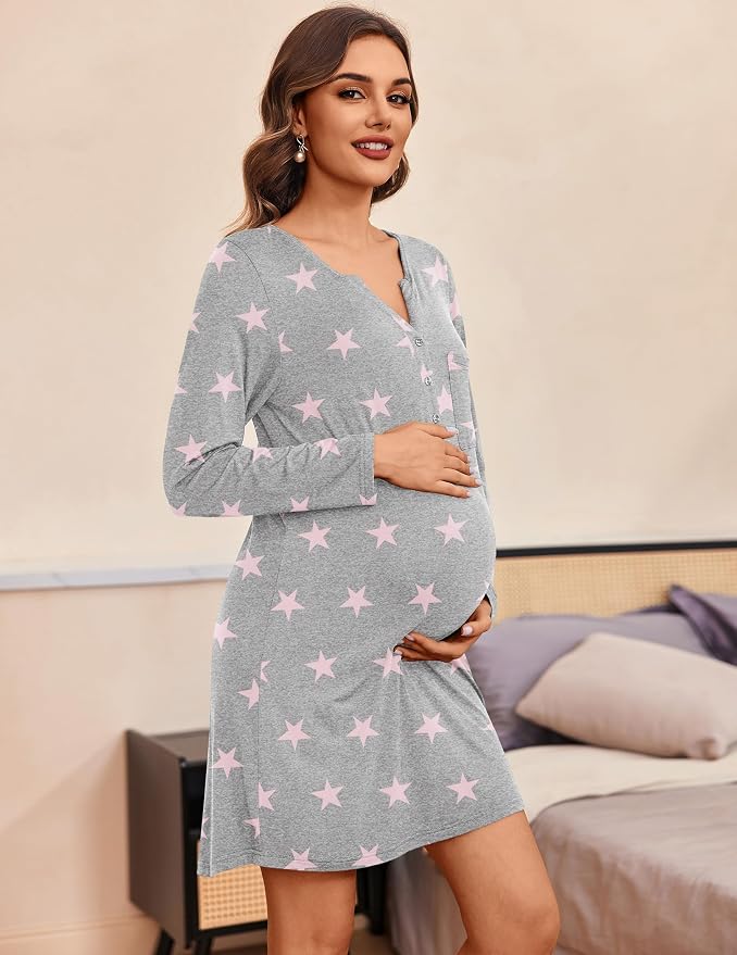 Grey Stars Print