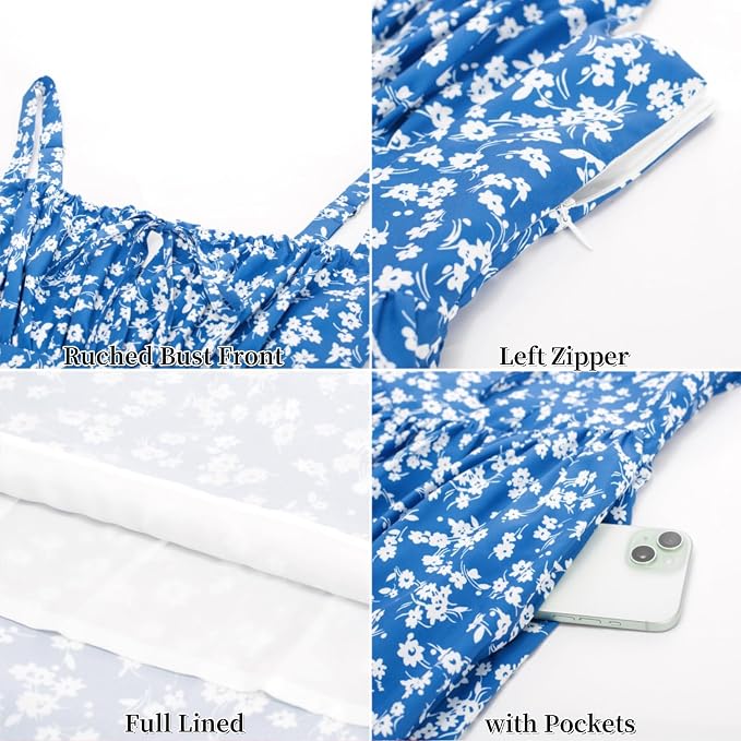 Blue White Floral