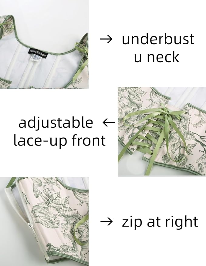 Beige Light Green Floral