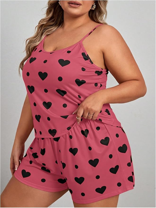 Rose Red Heart Print