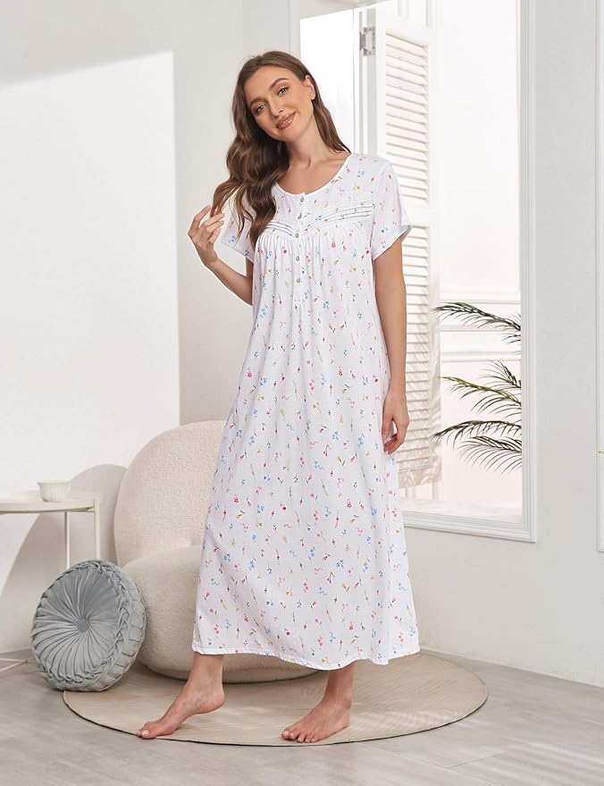 Knit--100% Cotton Print White