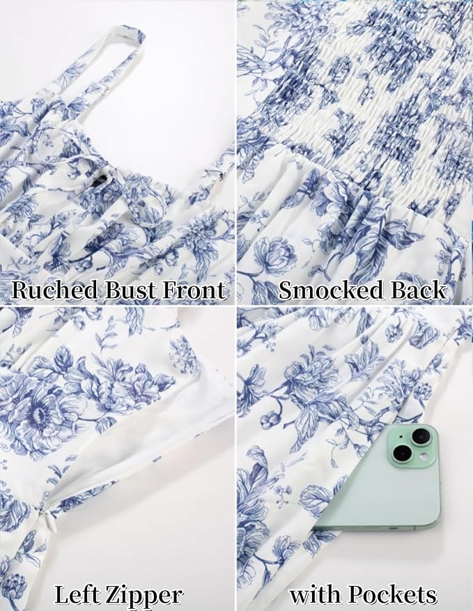 Navy White Floral