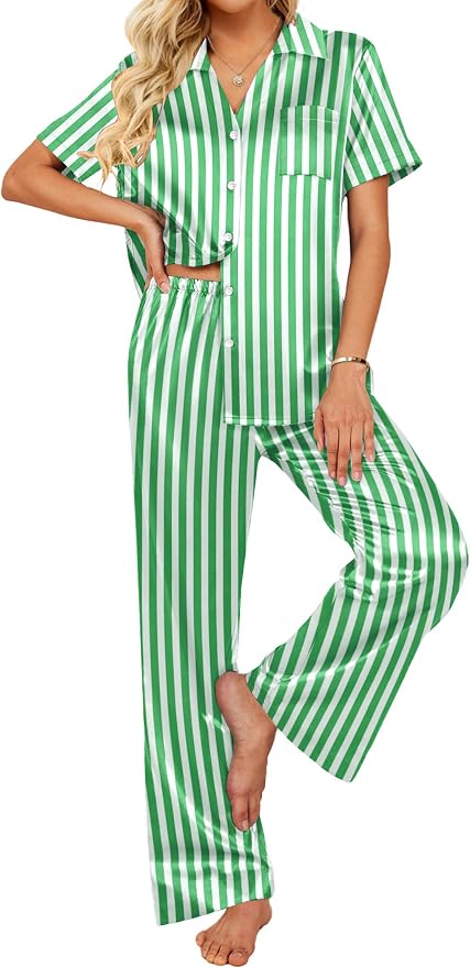 Green White Stripe
