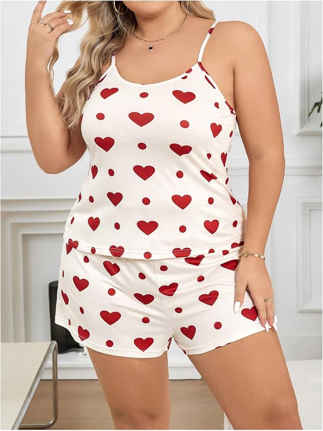 Beige and Red Heart