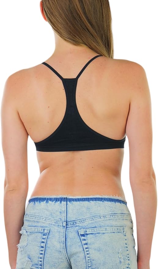 Deep V Cage Strappy - Black