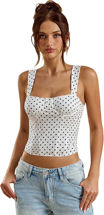 White Polka Dots Print