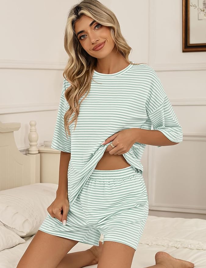 White Green Striped