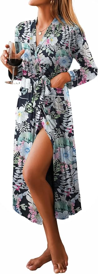 Floral Black Leaves
