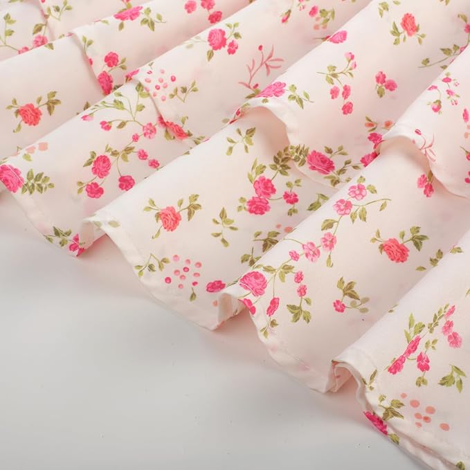 Beige Red Floral