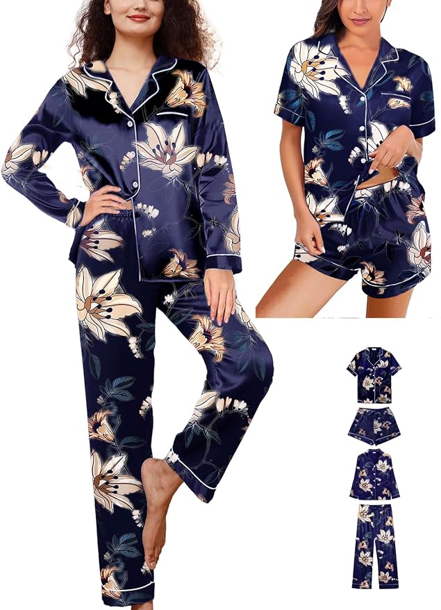 Floral A04-navy