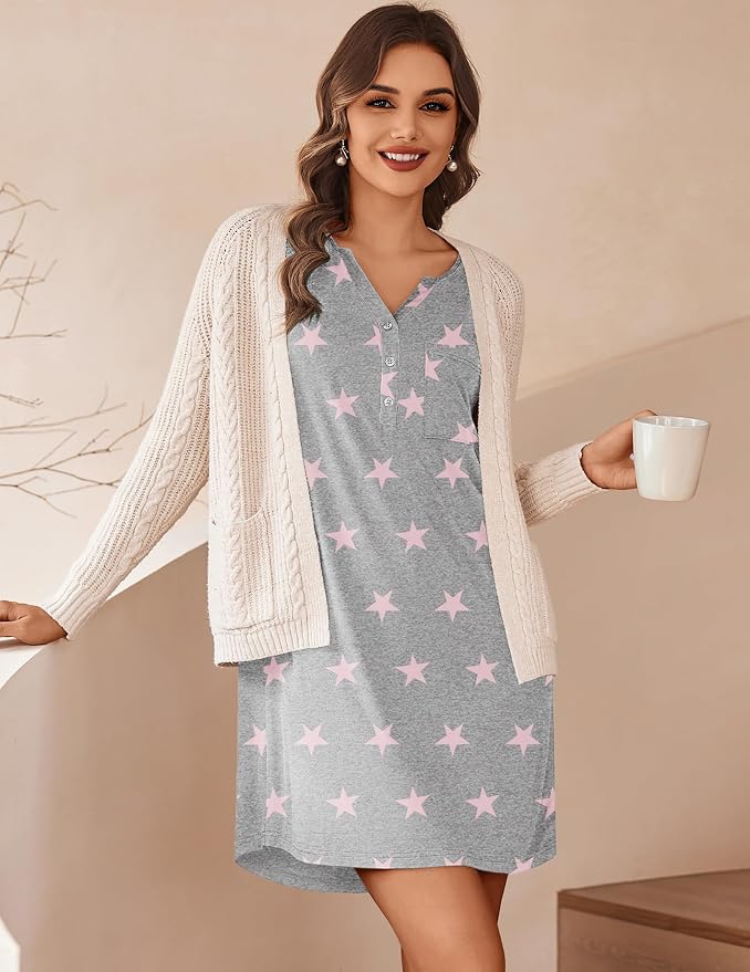Grey Stars Print