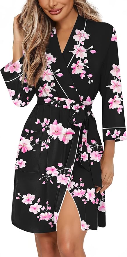 Black Pink Flowers
