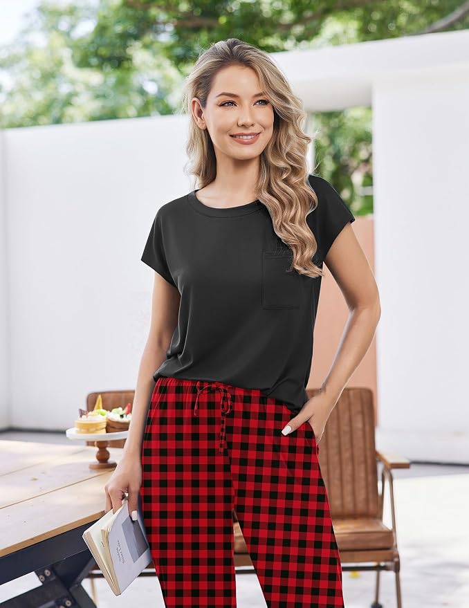 Red Plaid/Black White Plaid