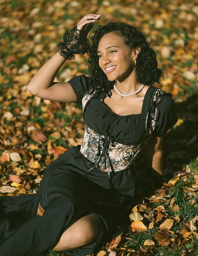 Black Brown Floral
