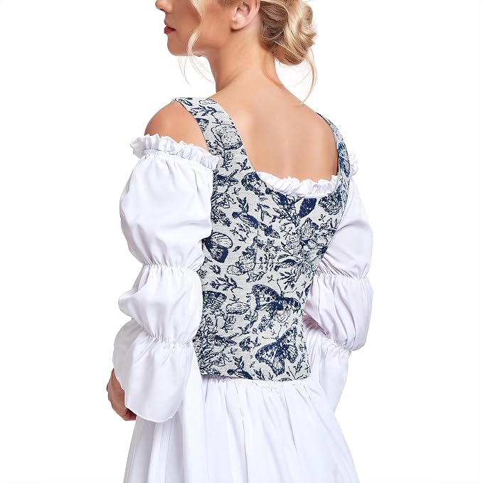 Blue Floral Corset