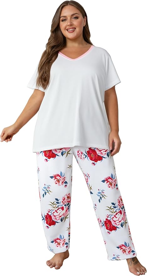 White Red Floral