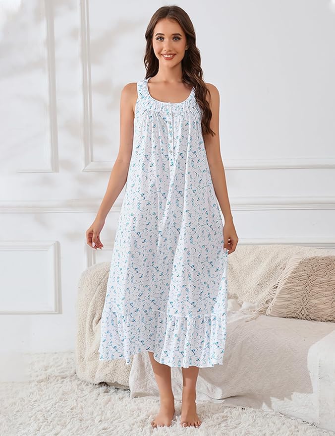 100% Cotton White Background Gradient Blue Flower119