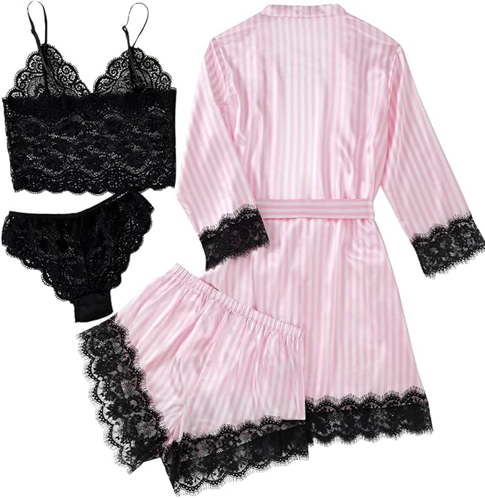 White Pink Stripe