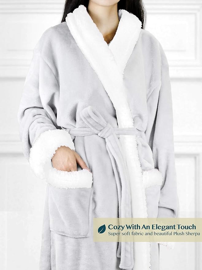 Light Grey With Sherpa