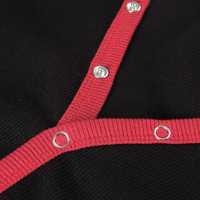 B-long Sleeve-black&wine