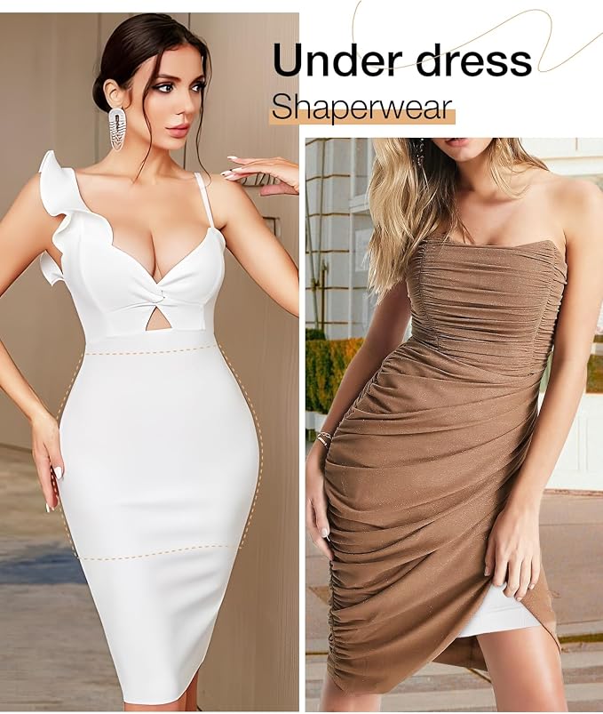 White-half Slip With Non Slip Strip