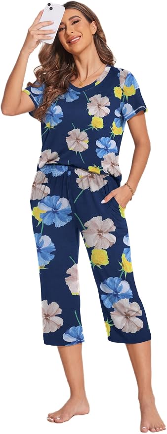 Blue Khaki Flowers