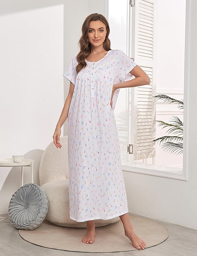 Knit--100% Cotton Print White