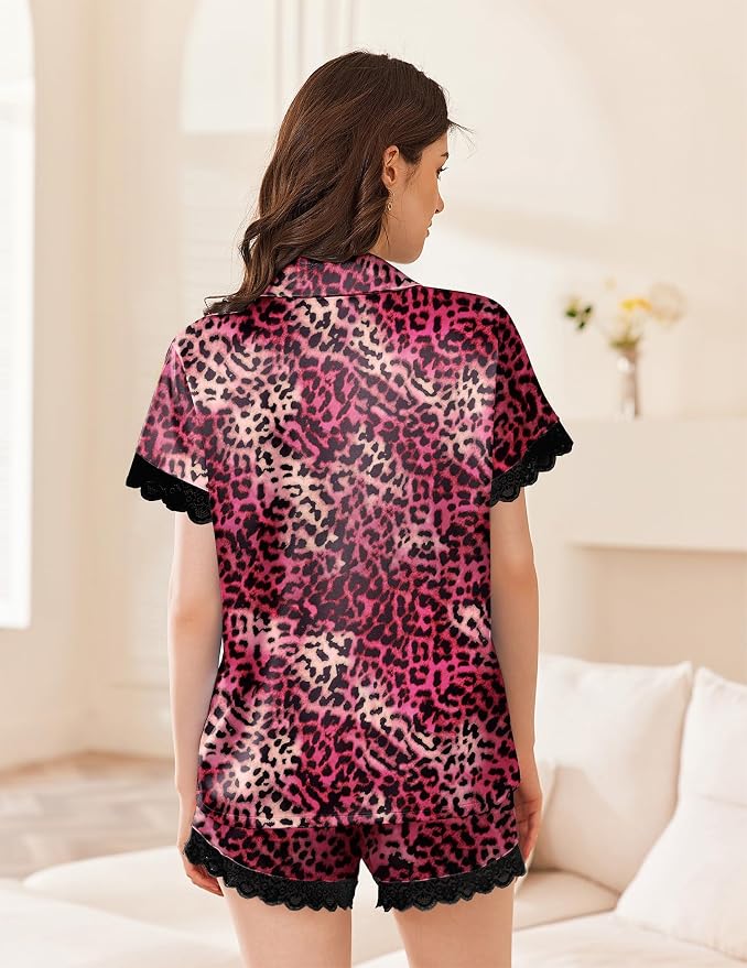 Rose Pink Black Leopard