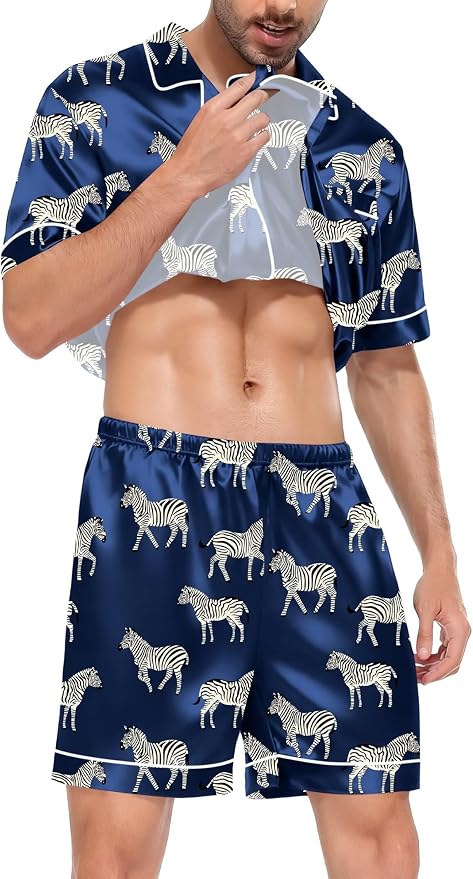Navy Blue Zebra