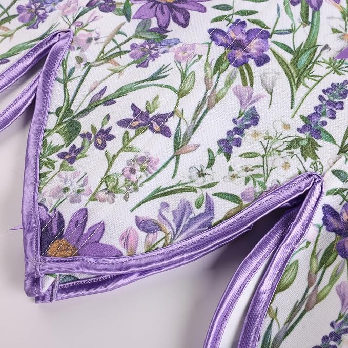 White Purple Floral