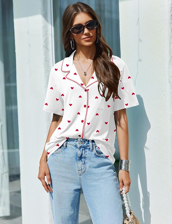 White With Red Heart