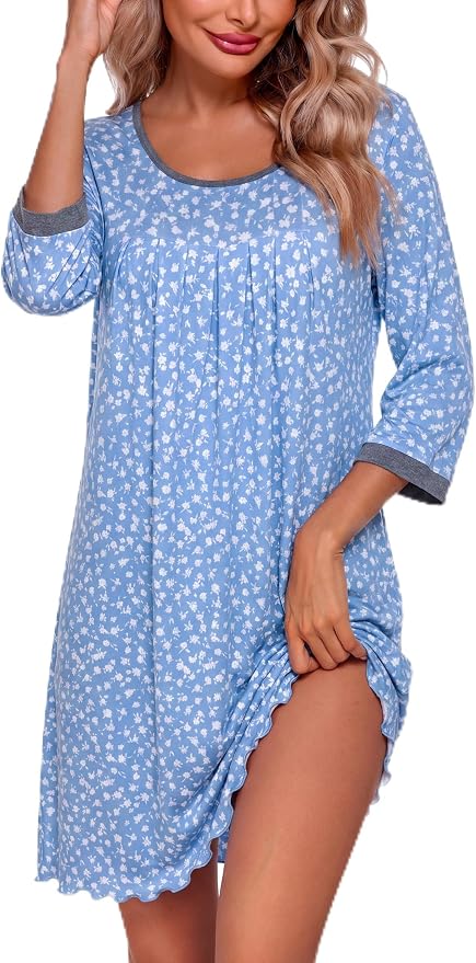 Blue White Floral