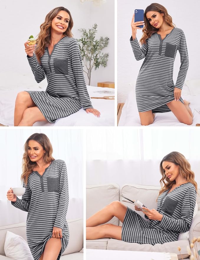Medium Grey Striped