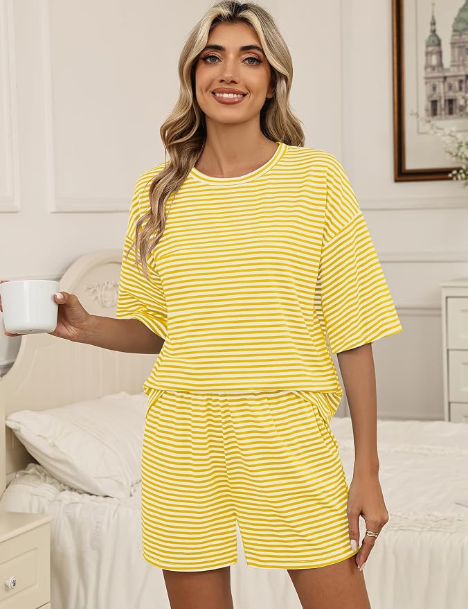 White Yellow Striped