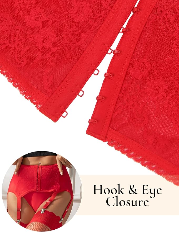 #Red-lace (Only Garter)
