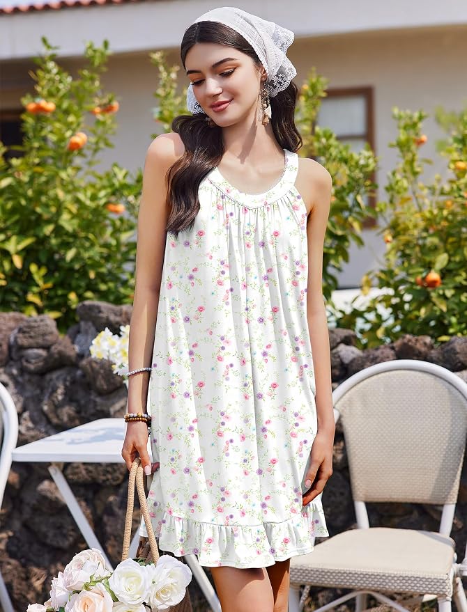 Pink Floral White