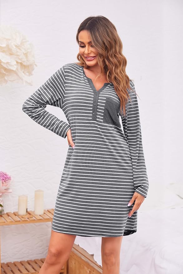 Medium Grey Striped