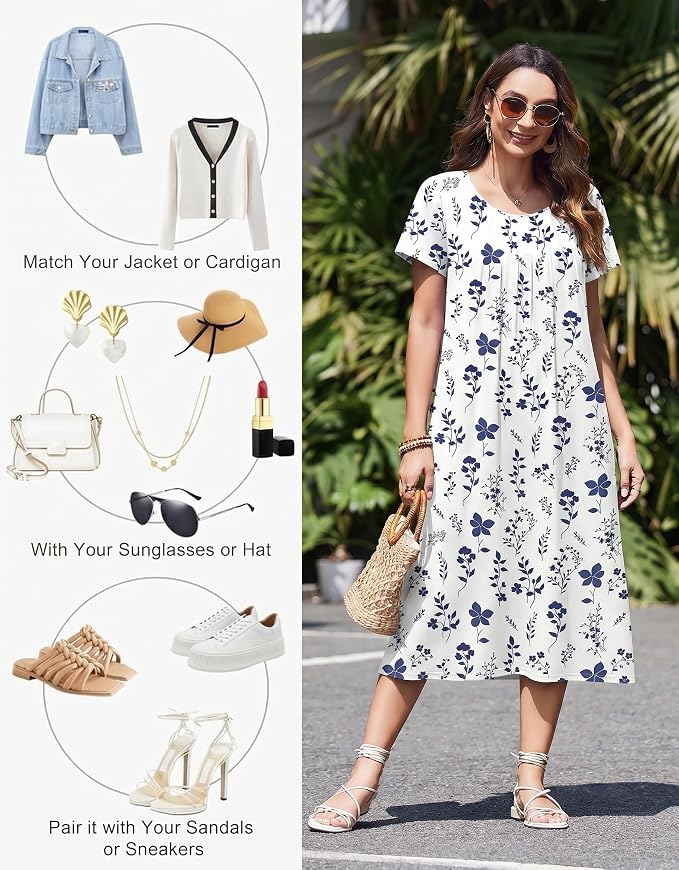 Navy Blue Flower